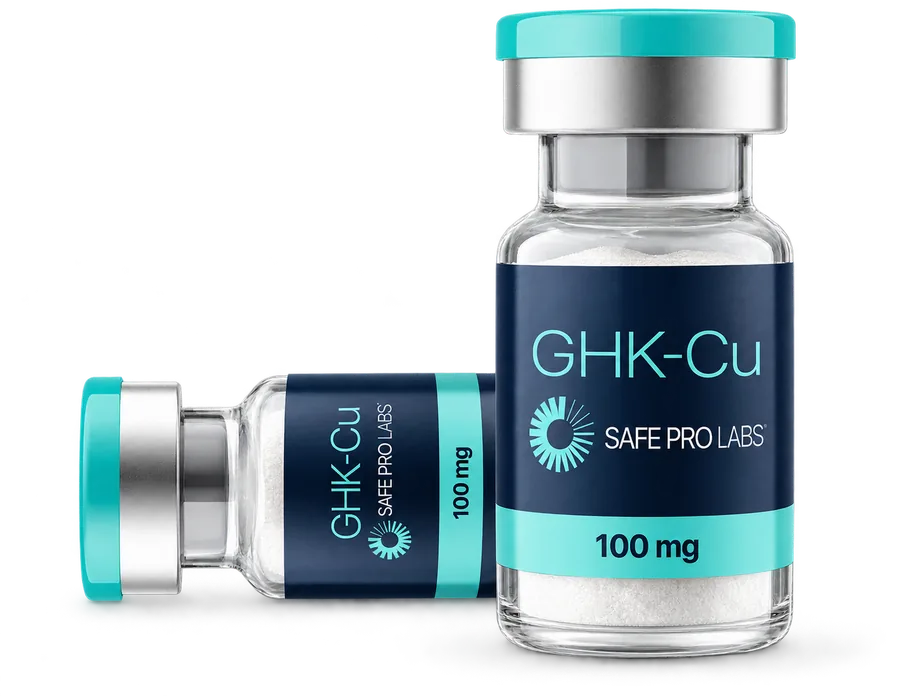 Safe Pro Labs GHK-Cu 100 mg vial packaging mockup