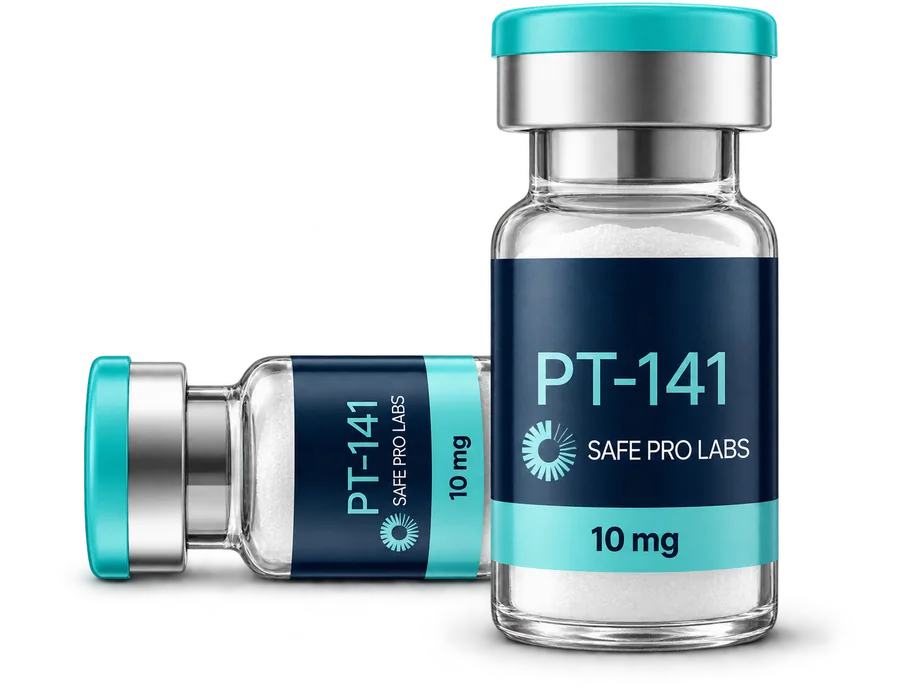 Safe Pro Labs PT-141 10 mg vial packaging mockup