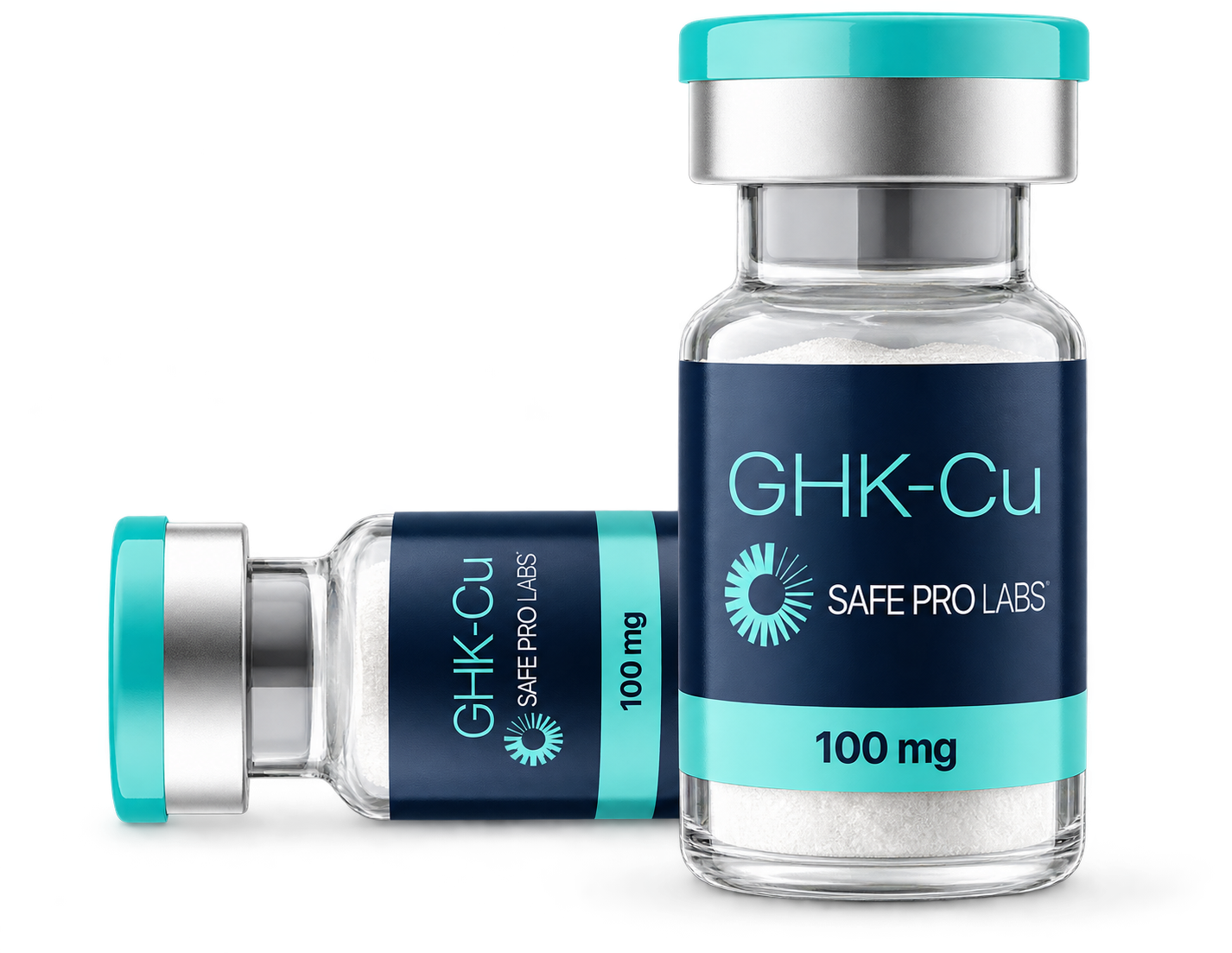 Safe Pro Labs GHK-Cu 100 mg vial packaging mockup