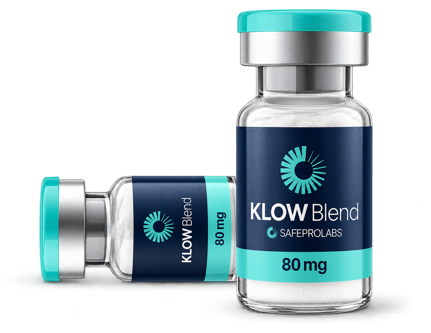 Safe Pro Labs KLOW Blend 80 mg vial packaging mockup